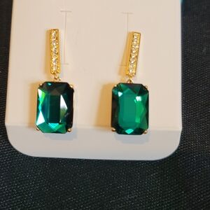 Origami Owl Emerald Statement Earrings